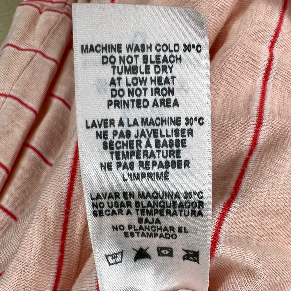 SUNDRY Striped Pink Ruched Racerback Dress - Sz 0 - Picture 10 of 11